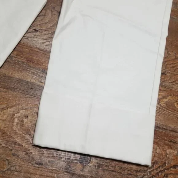 Ralph Lauren Pants Cropped Ankle Ivory Cream NWT 8 Office Modern Straight - Picture 8 of 8